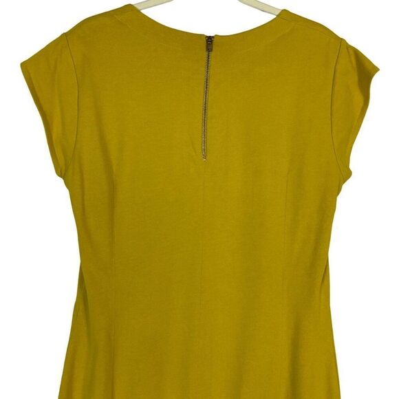French Connection Women's Yellow Dress 100% Cotton, Embroidered Design, size 12 - Picture 6 of 8